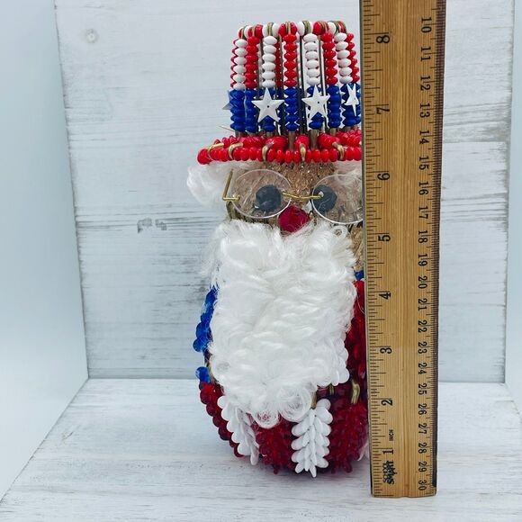 Uncle Sam 4th of July Patriotic Hand Crafted Safety Pin Stars & Stripes Light-Up - Picture 10 of 10
